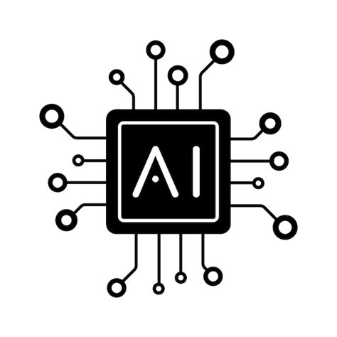 Premium Vector Artificial Intelligence AI Processor Chip Icon Symbol