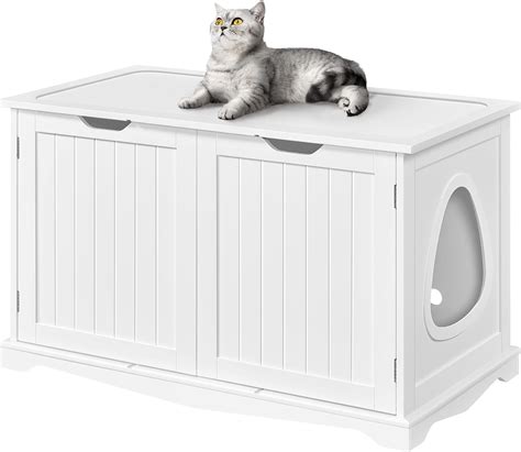 Yaheetech Cat Litter Box Enclosure Cat Litter Box Furniture Hidden