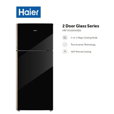 Haier HRF IV230VN BG 8 3 Cu Ft No Frost Twin Inverter Two Door