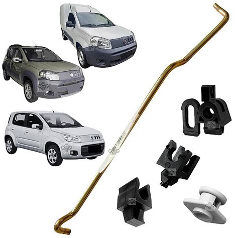 Kit Vareta Haste Presilha Capo Fiat Uno 2011 2016 Clickpresilhas