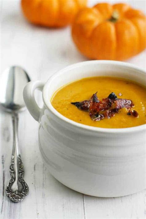 Butternut Squash Apple Soup With Bacon The Pretty Bee