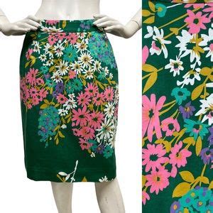 Anthropologie Skirts Anthropologie Odille Abronia Green Floral