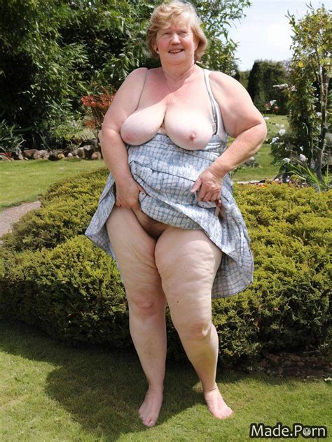 Indifferent Look Thick Thighs Nude Ssbbw Ginger Saggy Tits Full Shot AI