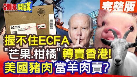 【頭條開講part4】ecfa取消不遠了 芒果 柑橘 轉彎賣香港 美國豬肉 豬羊變色 消失的豬豬 洗國籍 洗肉籍 雙管齊下 Headlinestalk 20230823 Youtube