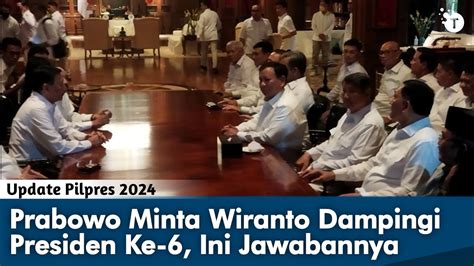 Prabowo Minta Wiranto Dampingi Presiden Ke 6 Mantan Ketua Umum Partai