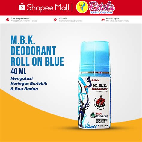 Jual M B K Roll On Blue Men Body Action 40ml Deodorant Penghilang