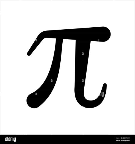 Pi Greek Letter Icon Pi Mathematical Symbol Vector Art Illustration