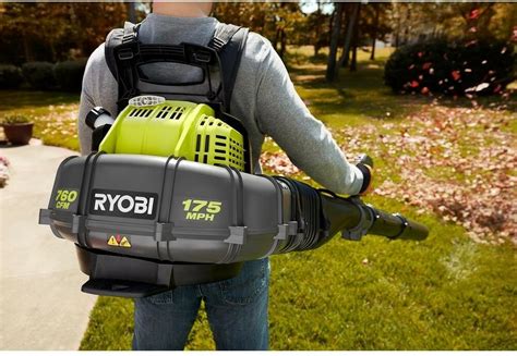 Ryobi Backpack Leaf Blower 175 Mph 760 Cfm 38cc 2 Cycle Gas Adjustable