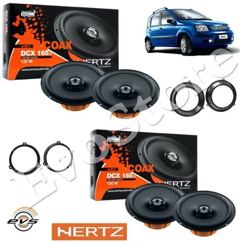 KIT 4 CASSE Altoparlanti Hertz DCX 165 3 Ant Post Per Fiat Panda 169