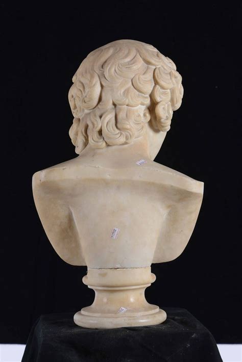 Antinoo Busto In Marmo Bianco Scultore Neoclassico Del Xix Secolo