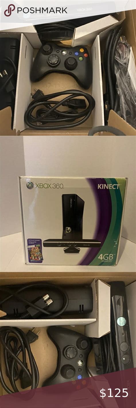 Microsoft Xbox 360 S Gaming Console And Kinect Black Excellent