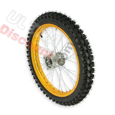 Roue Avant 17 pour DIRT BIKE AGB30 Or Roues complète Pieces Dirt