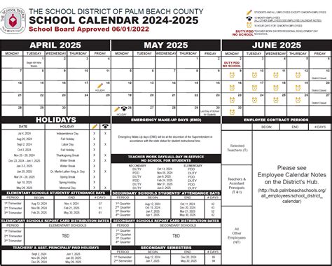 Florida School Calendar Palm Beach County Darby Ellissa