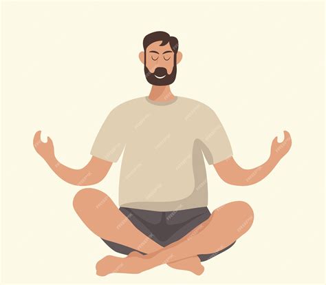 Premium Vector | Man doing yoga.vector cartoon illustration in flat ...