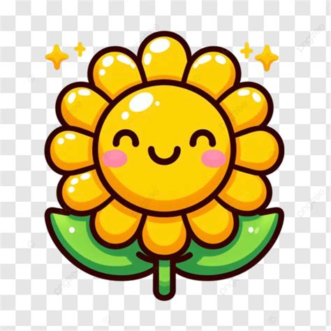 Cute Sunflower Cartoon Ai Generated Cute Sunflower Cartoon Plant PNG