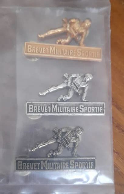 INSIGNE 3 BREVET Militaire Sportif EUR 5 00 PicClick FR