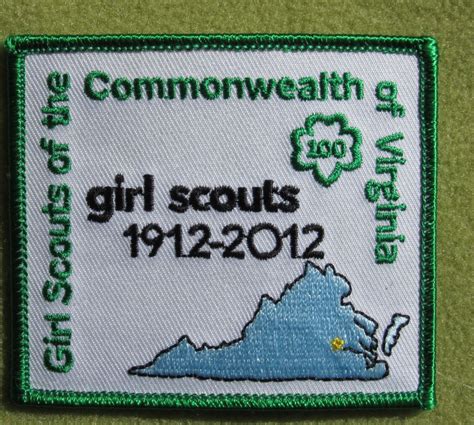 Girl Scouts Commonwealth Of Virginia 100th Anniversary Patch Thank You