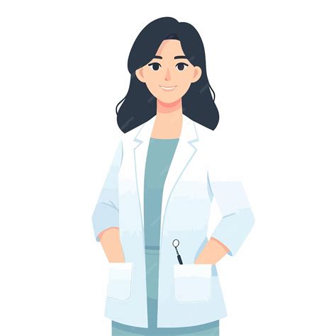 A flat design of a woman work in dentist | Premium AI-generated vector