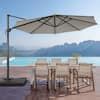 JOYESERY 11 Ft Aluminum Cantilever Patio Umbrella With A Base Stand