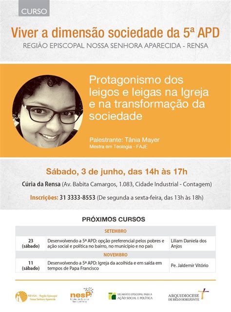 Rensa Promove Encontro De Reflex O Do Curso Igreja E Sociedade De