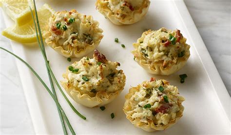 Cheesy Crab Stuffed Phyllo Cups Aqua Star