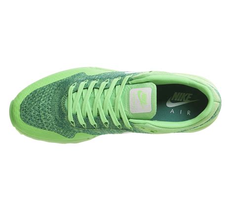 Nike Air Max 1 Ultra Flyknit Voltage Green White Nike Air Max