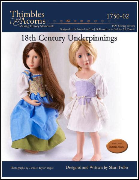 Thimbles And Acorns 18th Century Underpinnings Doll Clothes Pattern