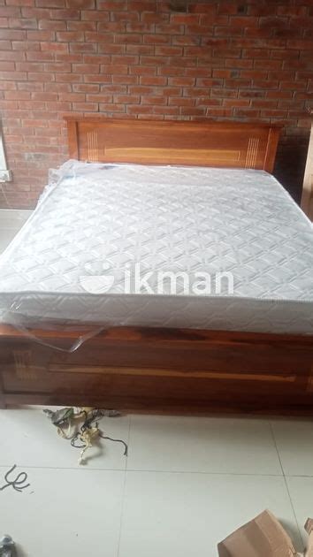 72x72 King Size Teak Box Bed With Arpico Spring Mattress For Sale