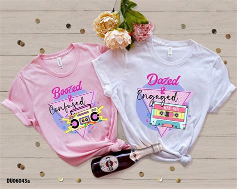 90s Bachelorette Party Shirts Dazed And Engaged Party Shirt Etsy