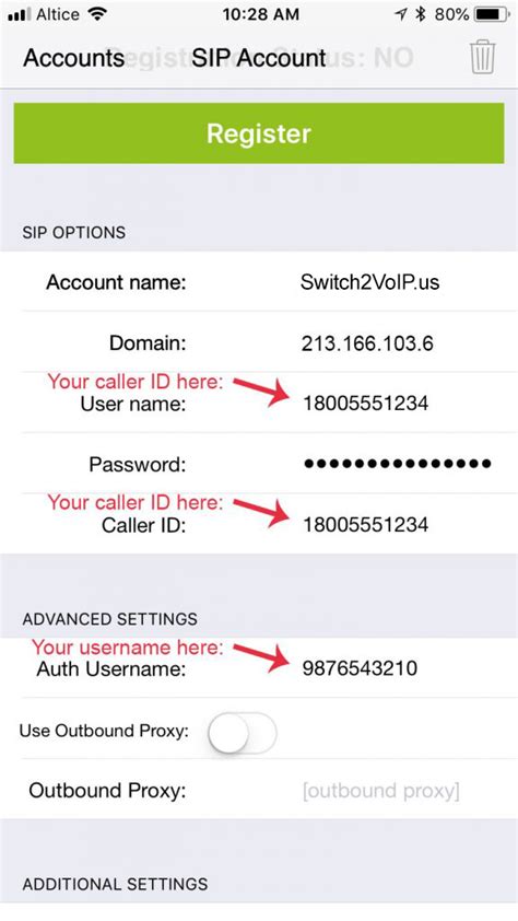 Zoiper How To Set The Callerid For Outbound Calls Sip Trunking Service Provider Switch2voip