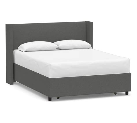 Elliot Shelter Upholstered Headboard With Footboard Storage Platform