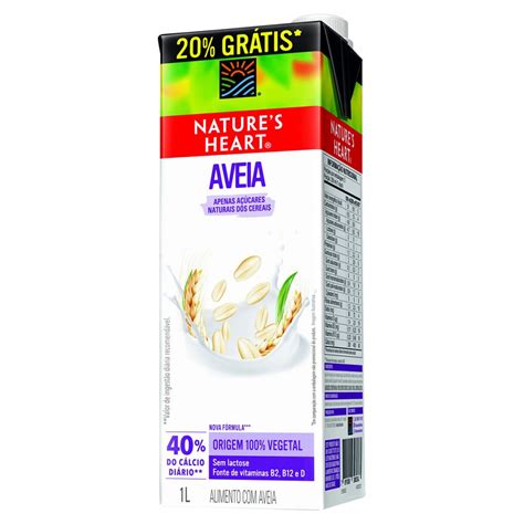 Bebida Natures Heart 1l Aveia 20 Grátis Supermercado Savegnago