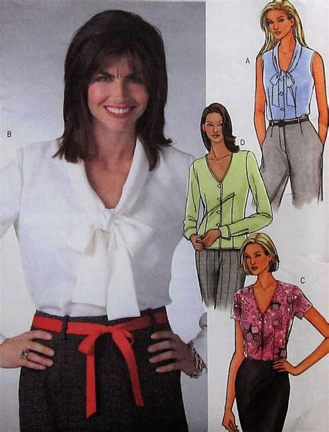 Blouse Sewing Pattern UNCUT Butterick B4285 Sizes 6 12 Etsy Blouse