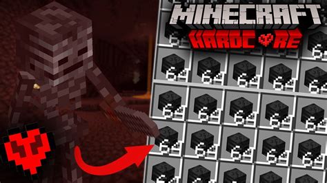 Making A Wither Skeleton Farm Hardcore Day Youtube