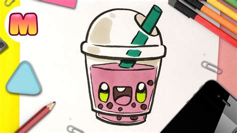 COMO DIBUJAR UN BUBBLE TEA KAWAII Dibujos Kawaii Faciles Aprender A