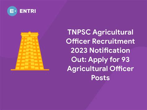 Tnpsc Agricultural Officer Recruitment Notification Out Apply For