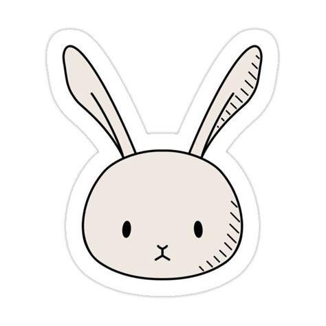 Rabbit Head Sticker For Sale By Naturalhabitat Rabbit Head Rabbit Stickers