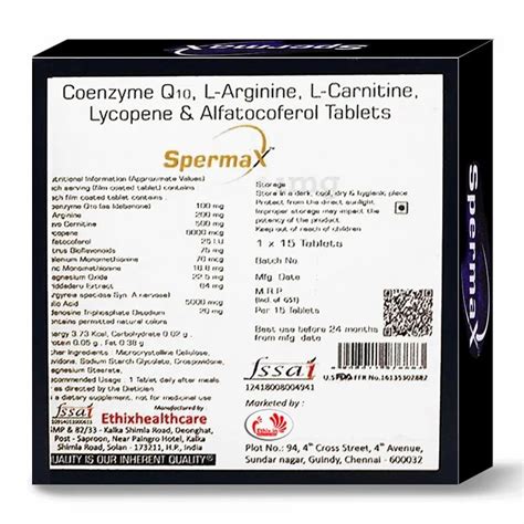 Spermax Capsule Infertility Sperm Motility Boost For Men For