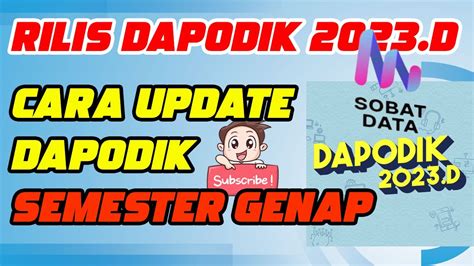 Rilis Dapodik 2023d Cara Update Dapodik 2023d Semester Genap Tahun