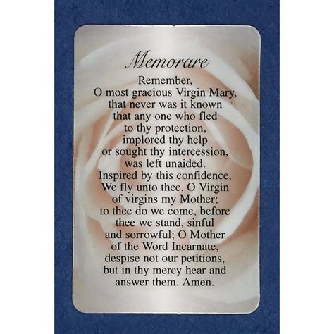 The Memorare Prayer Cards – Lumen Mundi