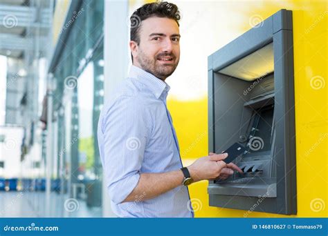 Man Withdrawing Money from an Atm Bank Machine Stock Image - Image of ...