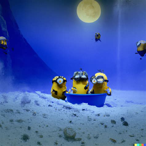 Realistic Photo Of Minions Playing In A Great Swimming Pool On The