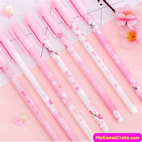 Japanese Sakura Cherry Blossoms Gel Pens Kawaii Pens Kawaii