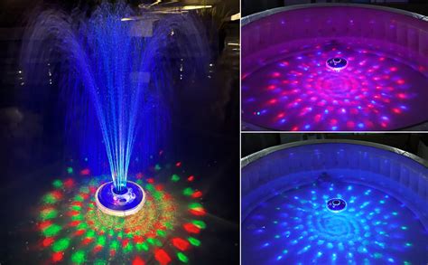 Lanpool Floating Pool Fountain With Underwater Lights Rechargeable