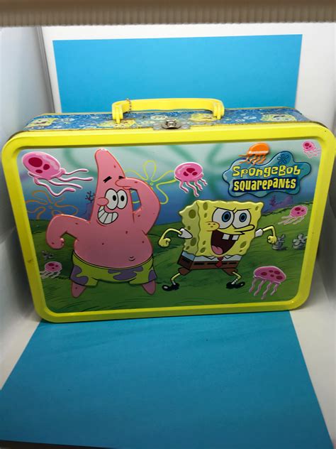 Spongebob Squarepants Huge 14x9x4 Viacom Lunch Box C 2005