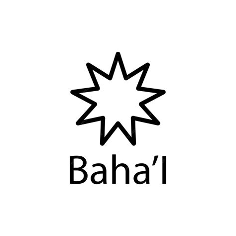 Premium Vector | Bahai religious symbol icon vector template ...