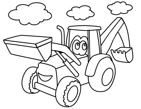 Trator Para Colorir E Imprimir - Desenhos de Tratores em PDF para colorir - Desenhos Imprimir