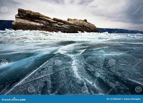 Baikal Lake In Winter Stock Photo Image Of Nature Snow 137586462