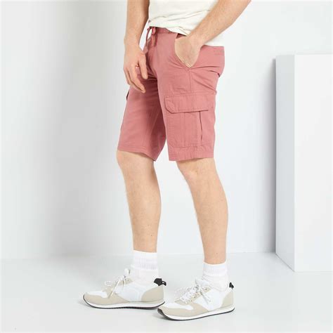 Bermudas Cargo Hombre Talla S Xxl Kaki Kiabi