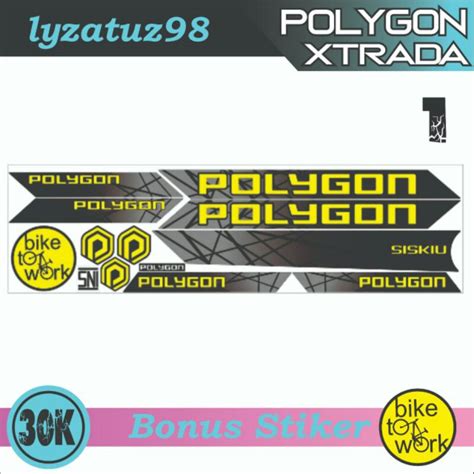 Jual Stiker Decal Sepeda Polygon Bisa Request Nama Dan Warna Xtrada